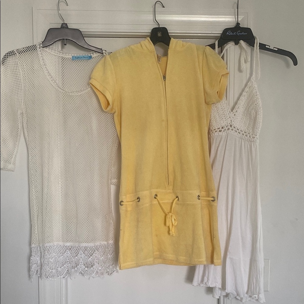 Beach Cover ups 🏖️ Yellow & White Dresses